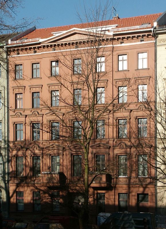 Straßenansicht des Vorderhauses Adalbertstraße 74